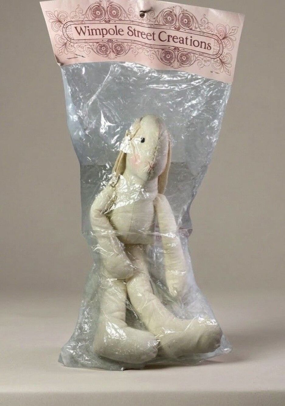 Wimpole Street Creations VTG Muslin Bunny Doll Kit 11” NOS Rabbit Craft